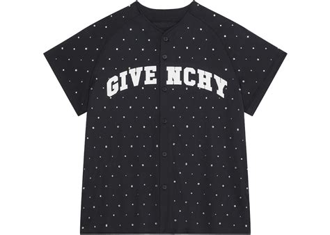 Givenchy Mesh With Studs College Baseball Jersey Black 